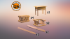 IDAP Technology 1/72 PMI0337B Wooden Field Set Table And Seats